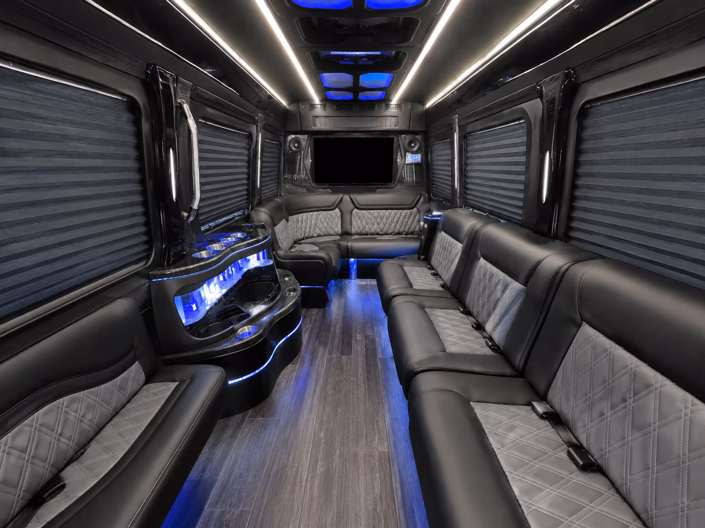 carson 30 passenger party bus interior