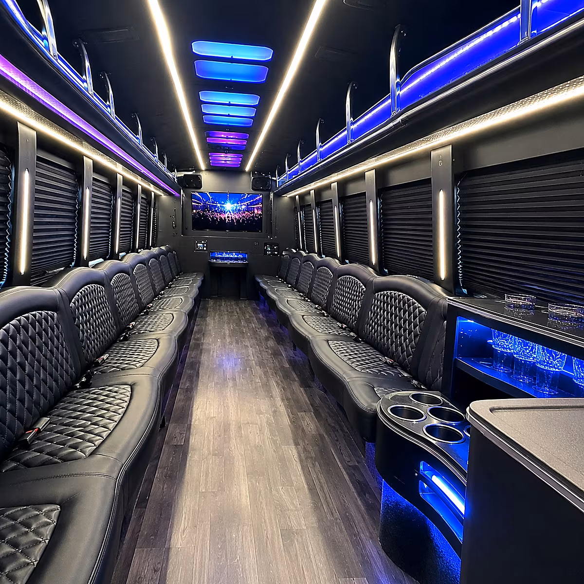 carson party bus rental interior