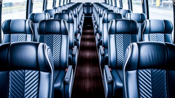 carson 56 passenger charter bus inside
