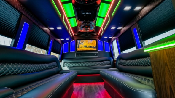 party bus rental interior lakewood